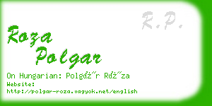 roza polgar business card